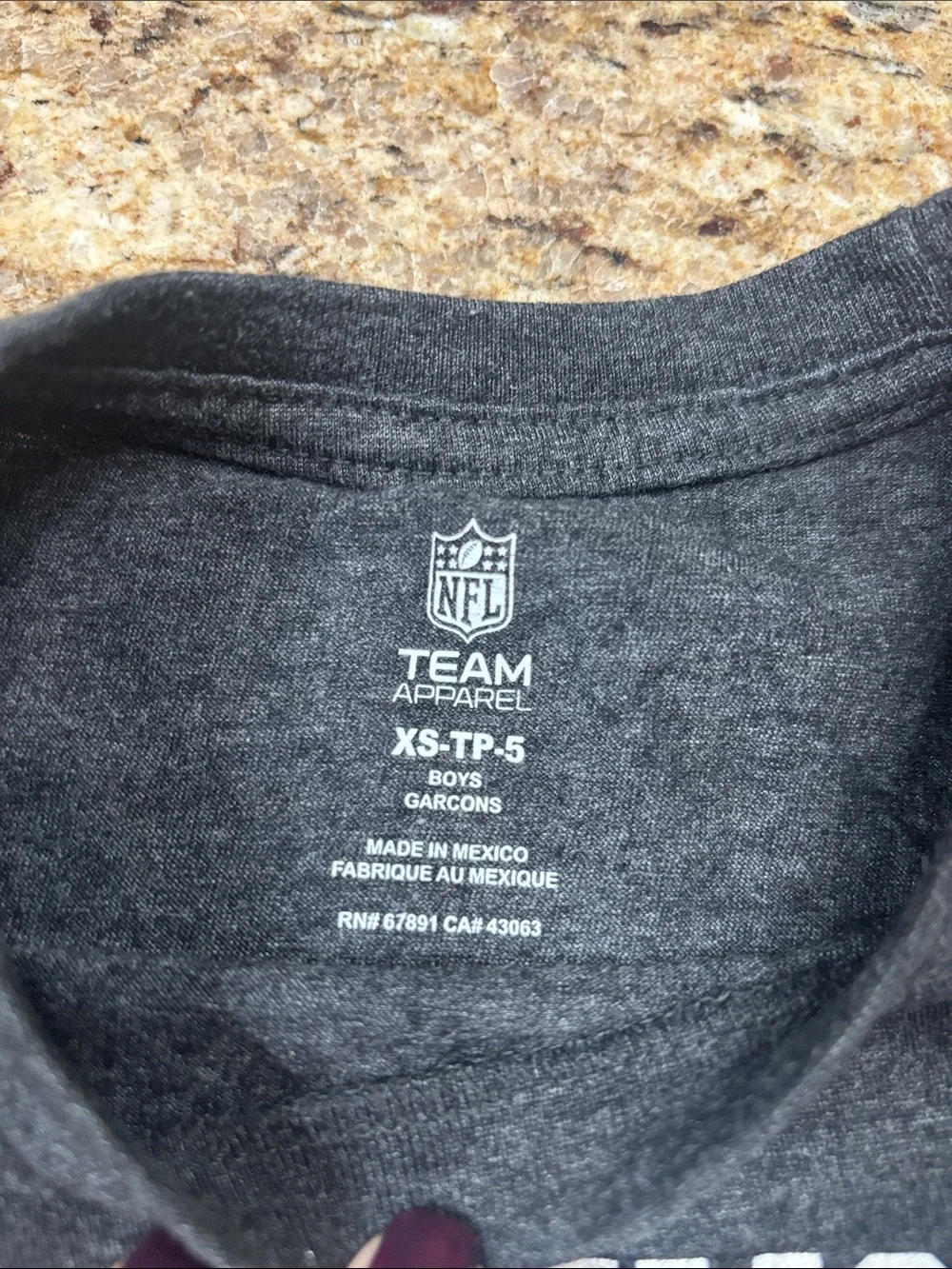 NFL Baltimore Ravens Kids Short Sleeve Tee - Charcoal Gray XS or size 5